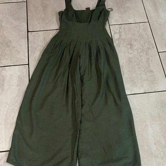 Taylor Forest Green Wide Leg Jumpsuit - Picture 6 of 15